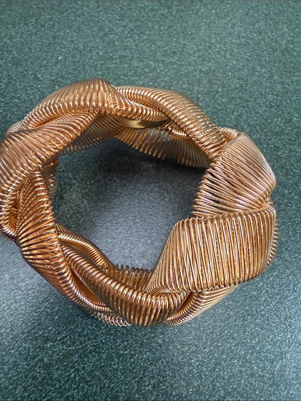 Plunder Braided Copper-Tone Coil Bracelet